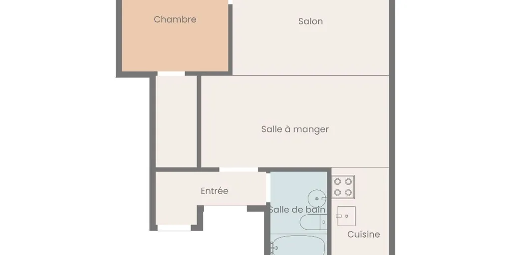 Plaan - Bright 1-Bedroom Apartment in Châtelain, Elsene