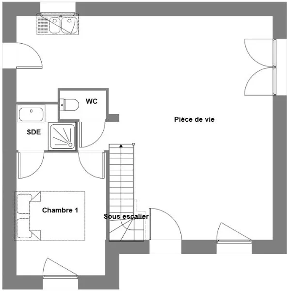 Plan - Maison Contemporaine à Construire à Landerneau