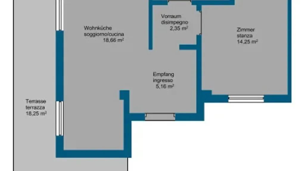 Plan - Rustic Flat with Terrace in Merano