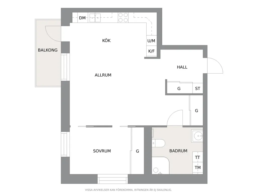 Plan - Apartment with Balcony in Drottninghög