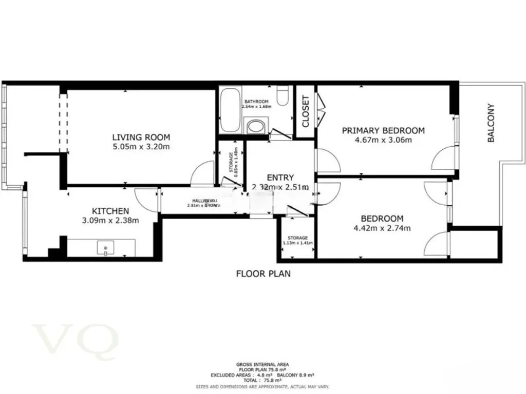 Plan - Renovated Flat with Solar Orientation in Oeiras