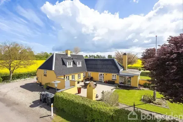 Aerial - Charming Villa with Large Garden in Brenderup