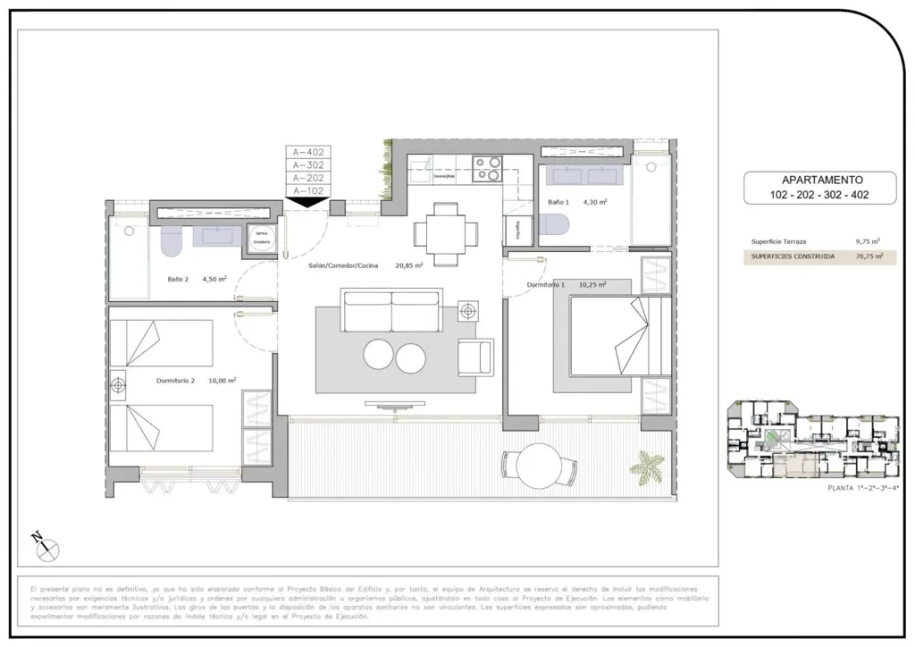Plan - Tourist Apartment with Pool in Lo Pagán