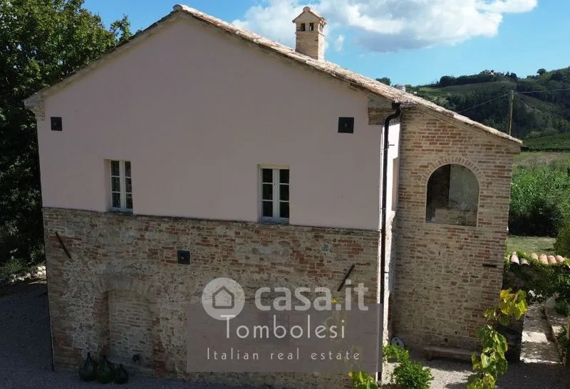 Vue aérienne - Restored Rustico with Vineyard in Cossignano