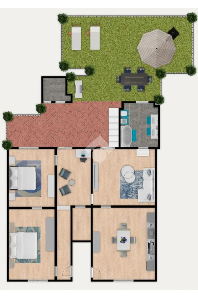 Plaan - Ground Floor Apartment with Private Garden in Terni