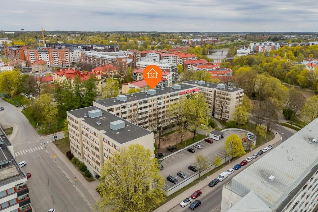 Vue aérienne - 70s Style Apartment with Balcony in Turku Centre