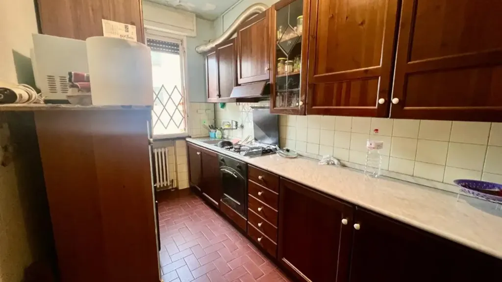Cuisine - Central Apartment with Balcony in Novellara