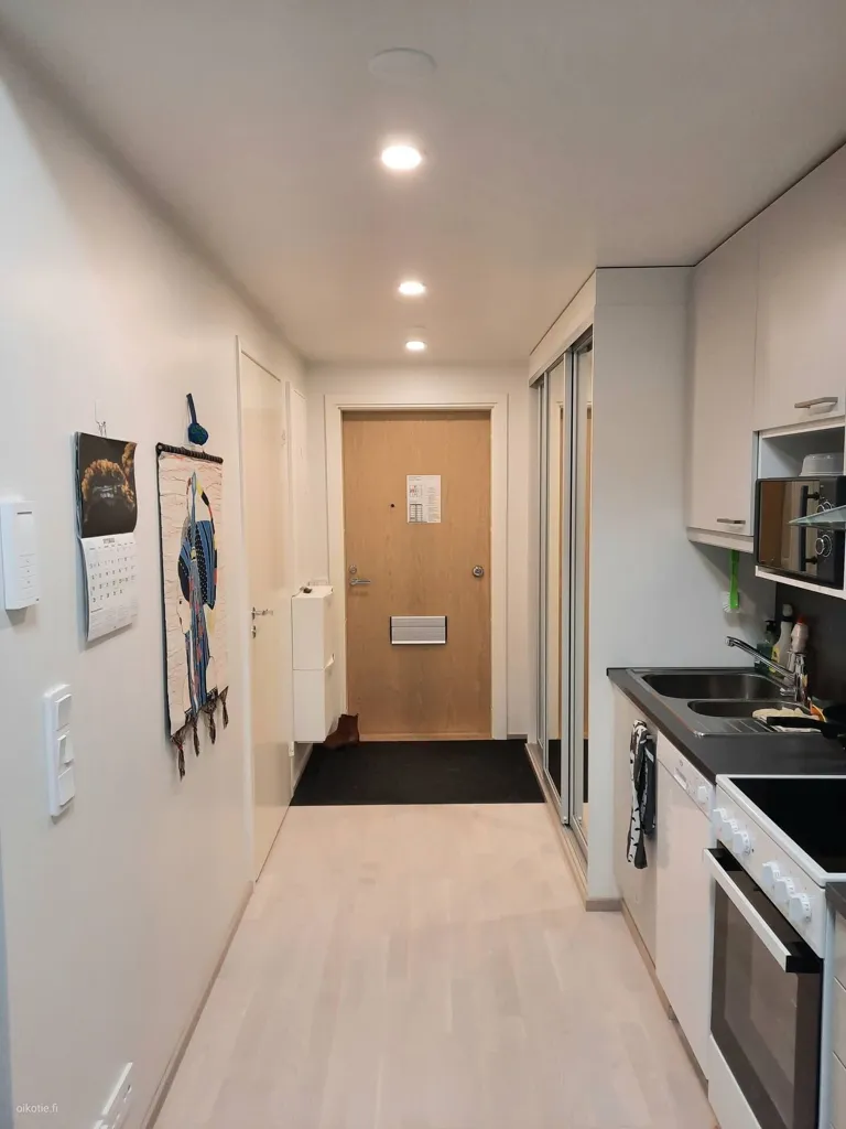 Kitchen - Modern Flat with Balcony in Lahti