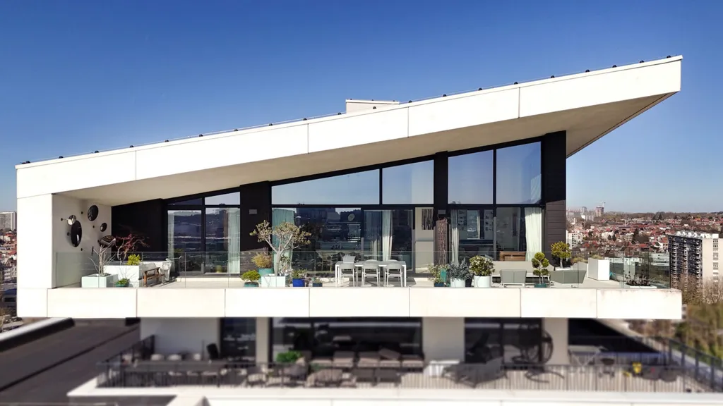 Vue aérienne - Penthouse avec Terrasse Panoramique au Cœur du Canal