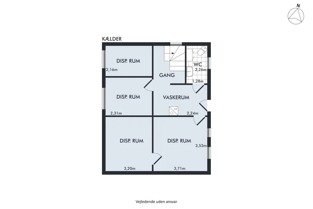 Floor Plan - Central Villa with South-Facing Garden in Broager