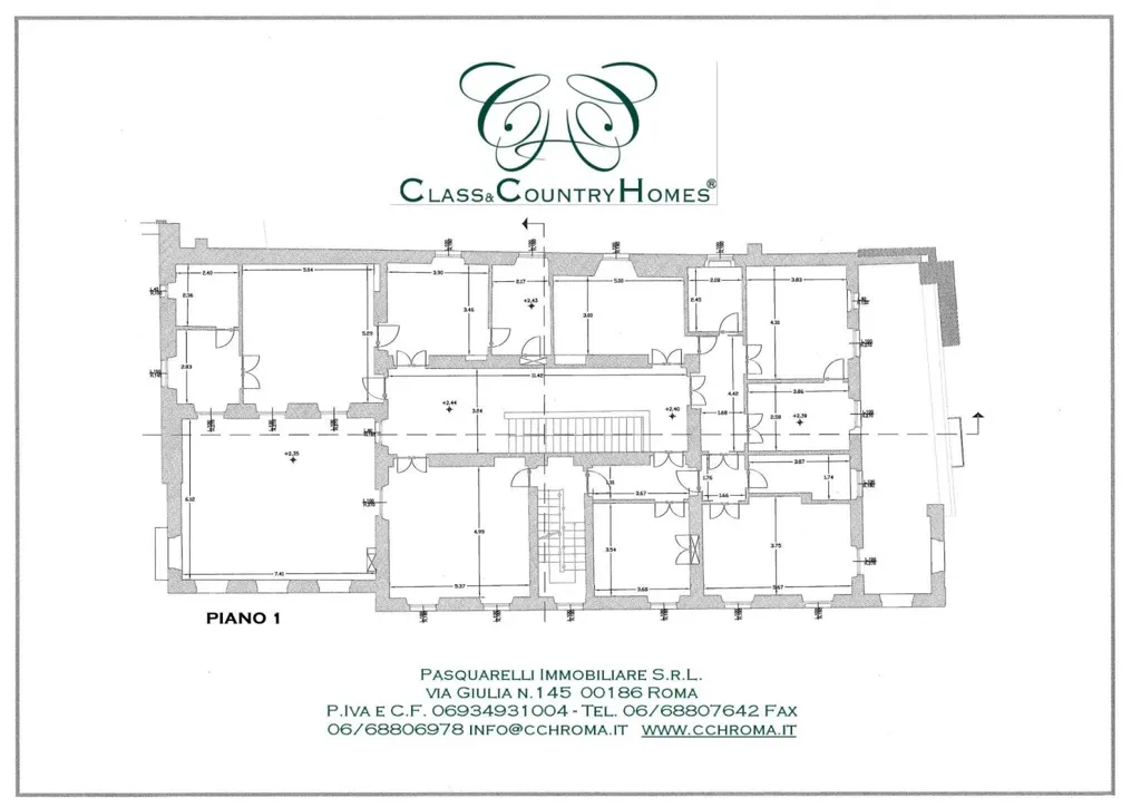 Plan - Historic Villa with Two Residences in Grottaferrata