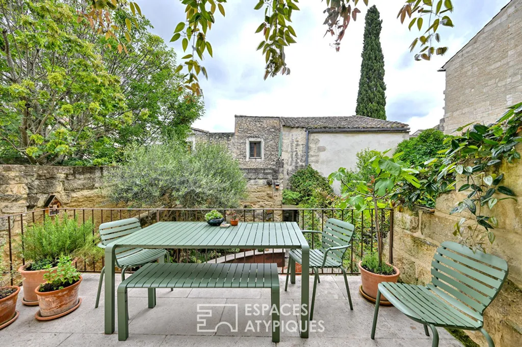 Jardin - Maison de Caractère avec Terrasses au Centre d'Uzès