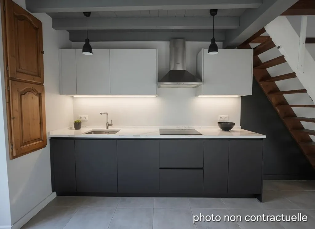 Cuisine - Maison à Rafraîchir avec Cour à Courcelles