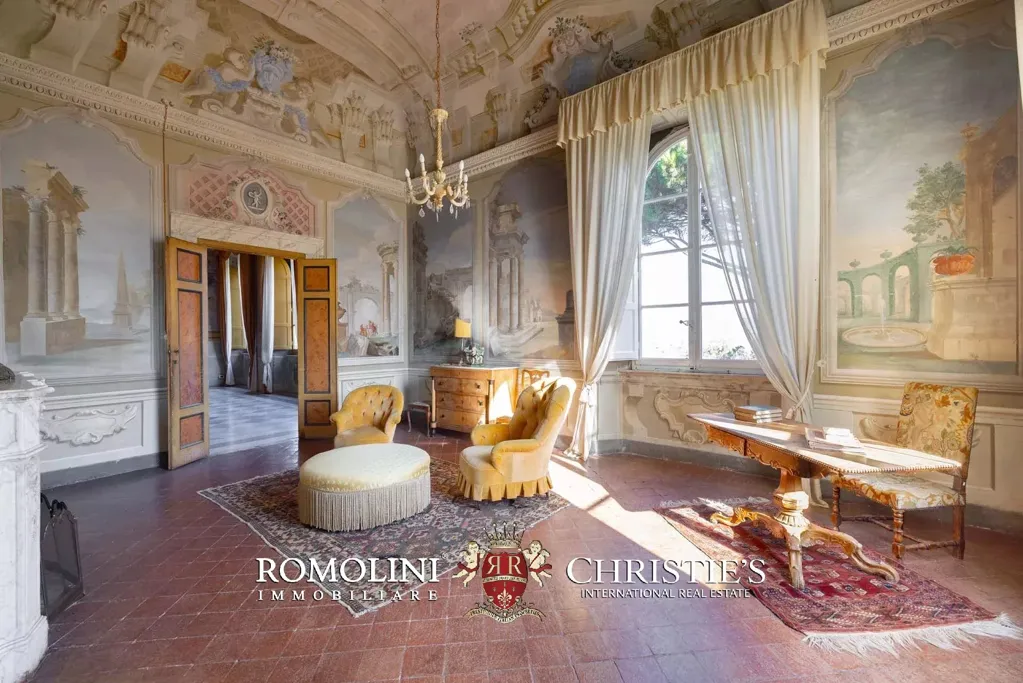 Séjour - Frescoed Villa with Garden near Lucca