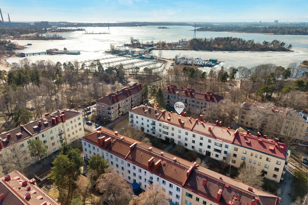 Õhuvaade - Triplex with Sea Views in Töölö