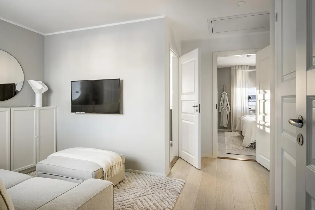 Bedrooms - Modern Bostadsrätt with Corner Location in Arboga
