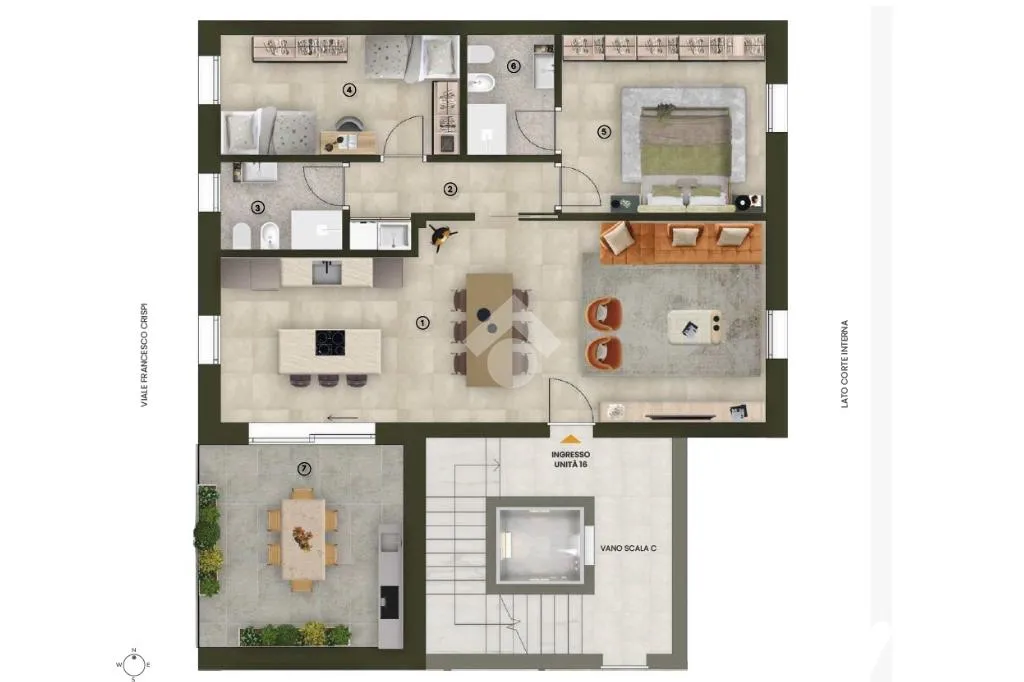 Planimetria - Class A4 Apartment with Terrace in Orzinuovi