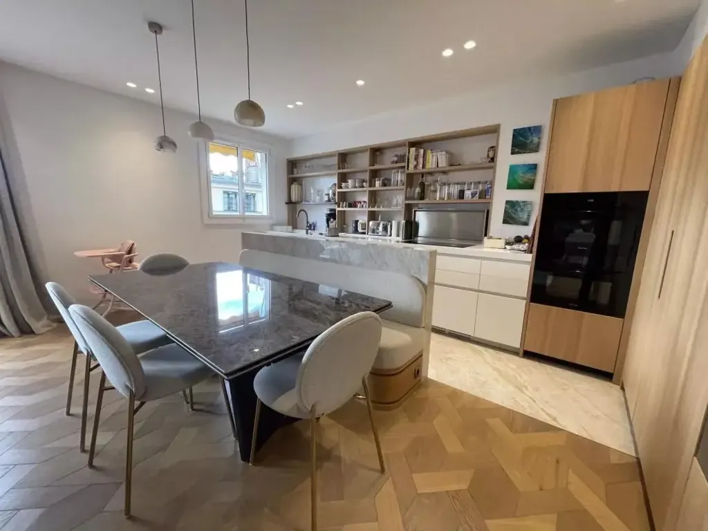 Köök - Key-Ready Flat with Sky View in Trocadéro
