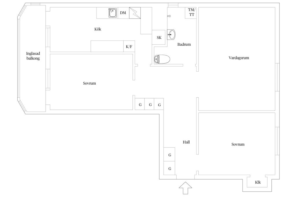 Plan - Apartment with Balcony and Malmö View in Gavl
