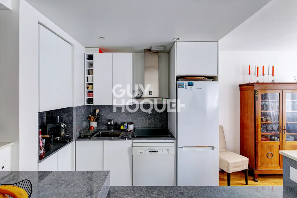 Cucina - Modernised Flat with Garden View in Paris 16