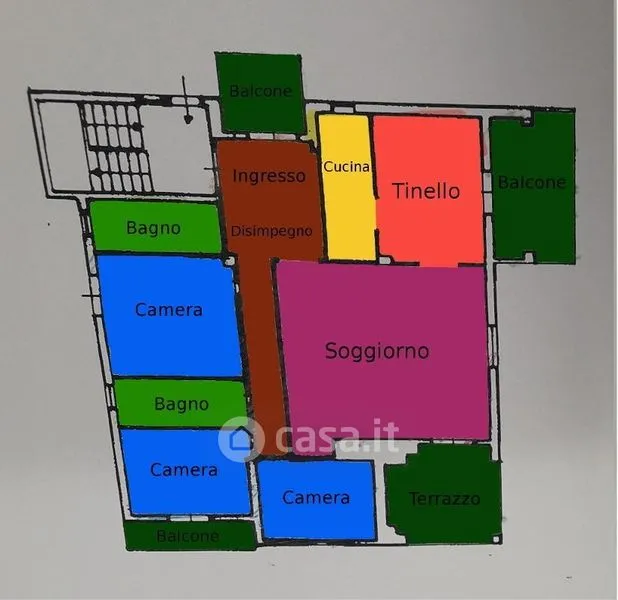 Plan - Apartment with Terrace in L'Aquila