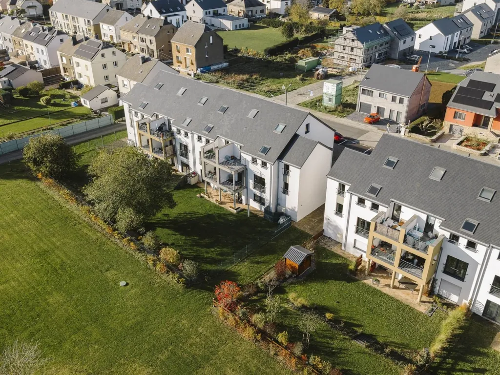 Vue aérienne - Duplex avec Terrasse Sud à Aubange