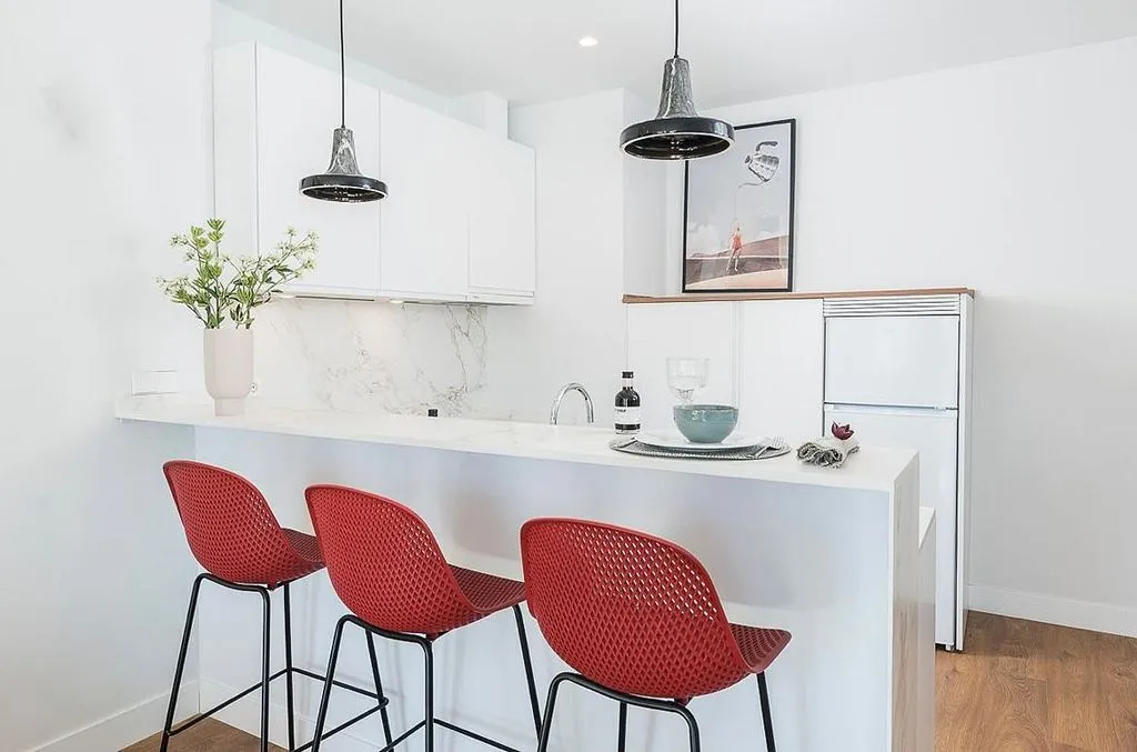 Cuisine - Furnished Flat with Balcony in Plaza de la Cebada
