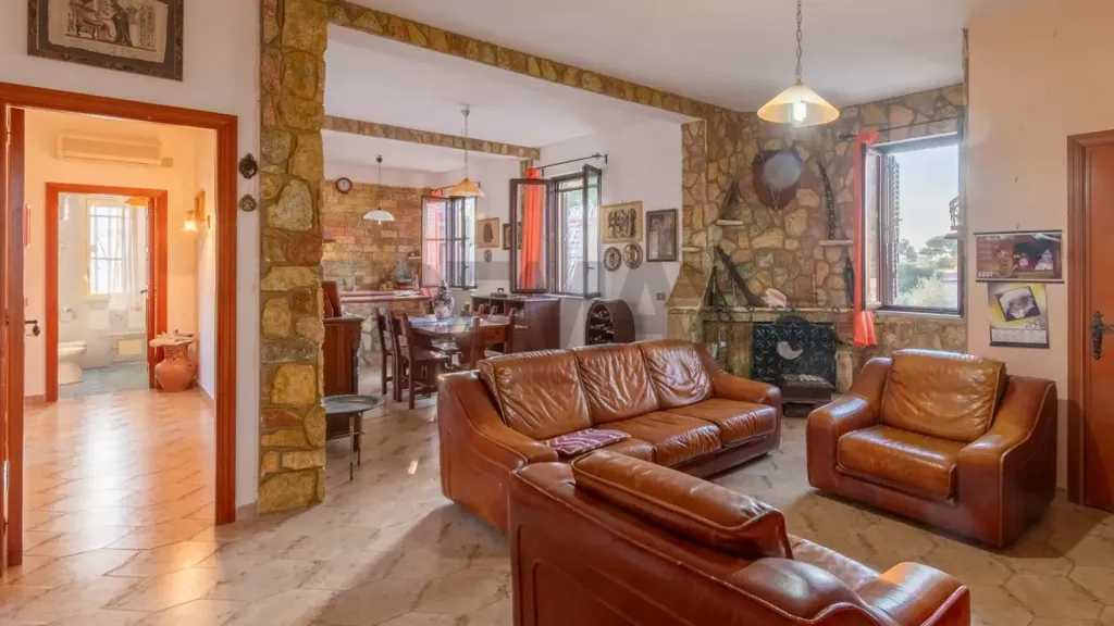 Séjour - Villa with Garden and Terrace in Carini
