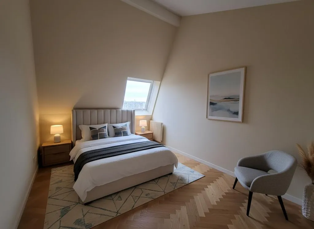 Chambres - Appartement Duplex avec Vue Dégagée à Dax Centre