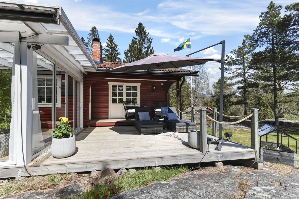 Terrasse - Cottage with Sea Access in Gräsö, Norrboda