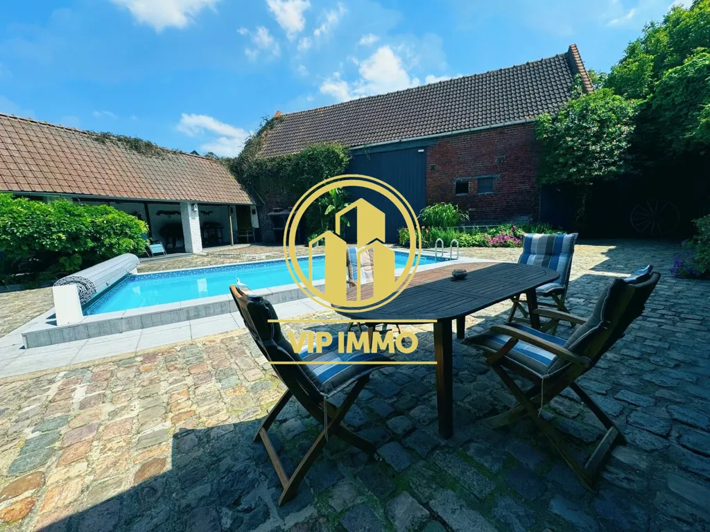 Piscine - Charming Farmhouse with Pool in Phalempin