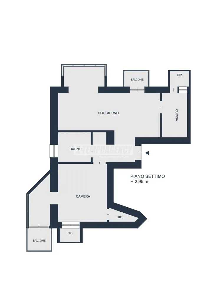 Plan - Penthouse with Panoramic View in Milan