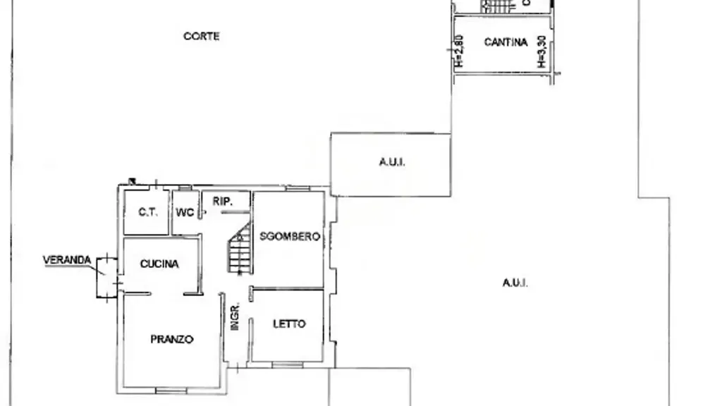 Plan - Bifamiliar Villa with Garden in Ravenna