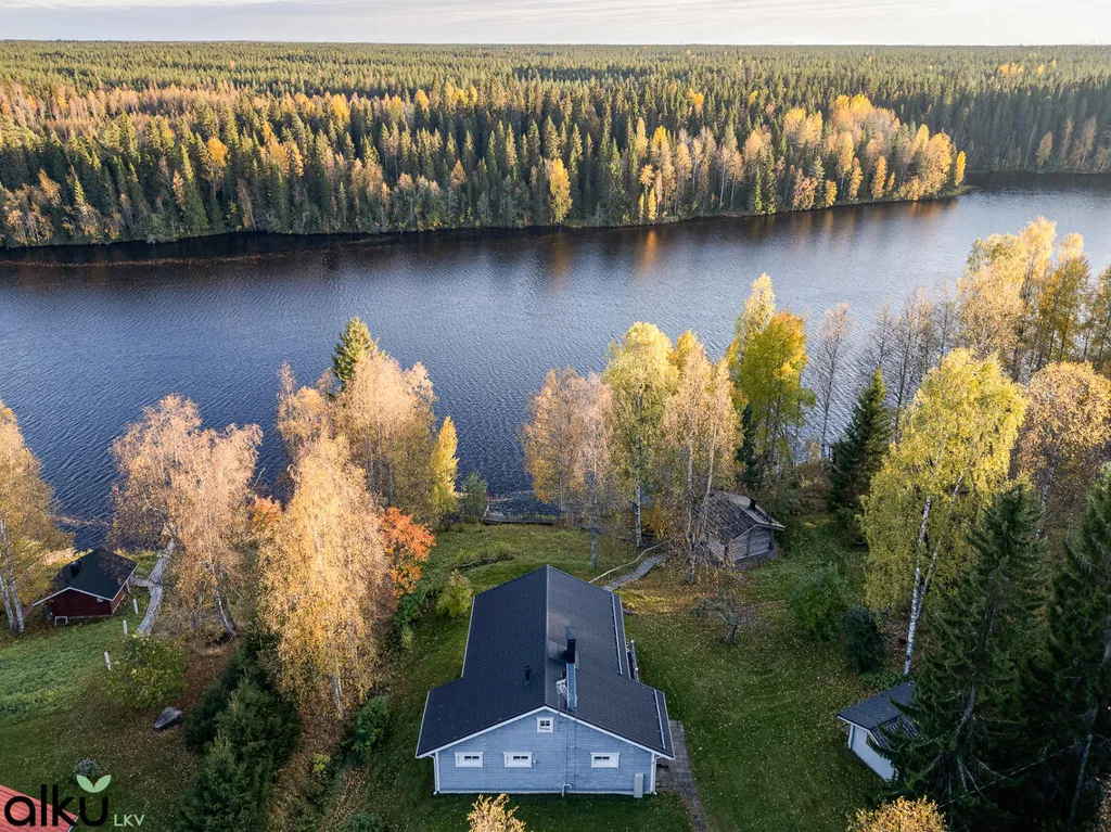 Vue aérienne - Cottage with River View and Sauna in Muhos