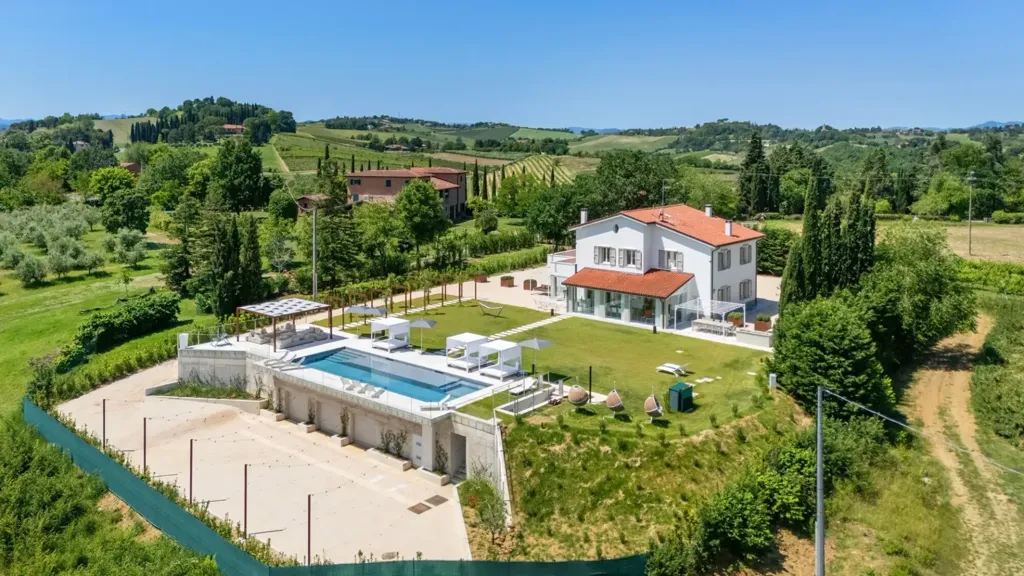 Vue aérienne - Contemporary Villa with Pool in Imola
