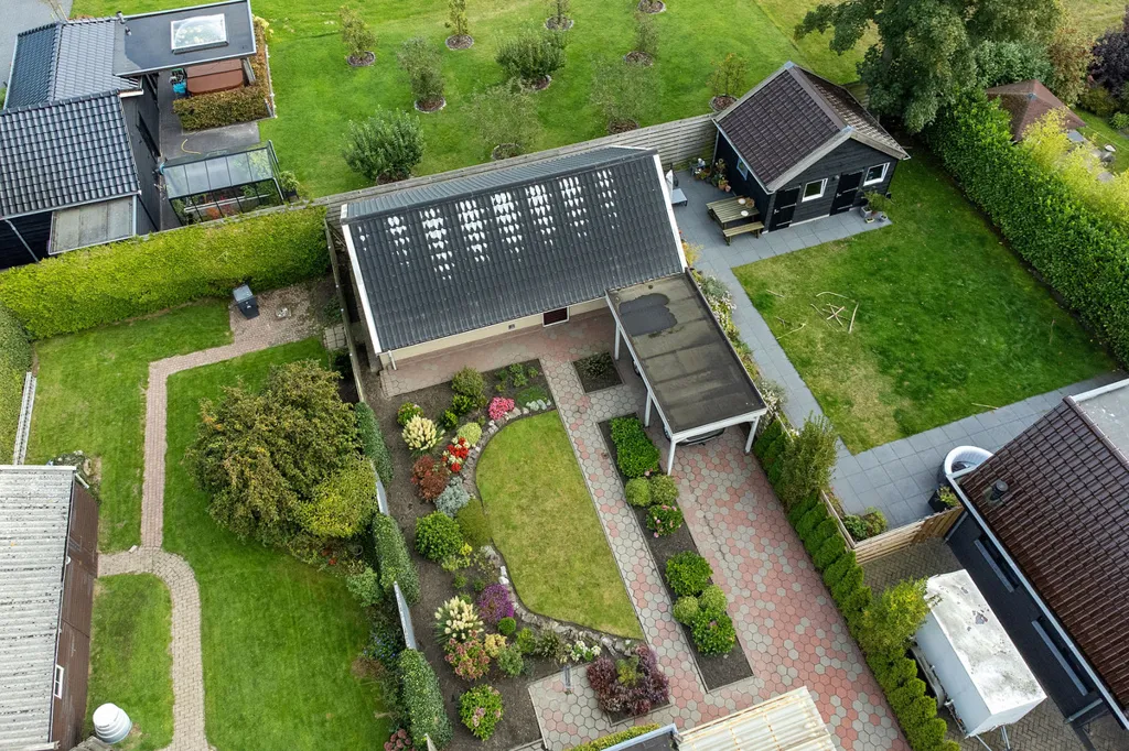 Vue aérienne - Detached House with Carport in Buitenpost