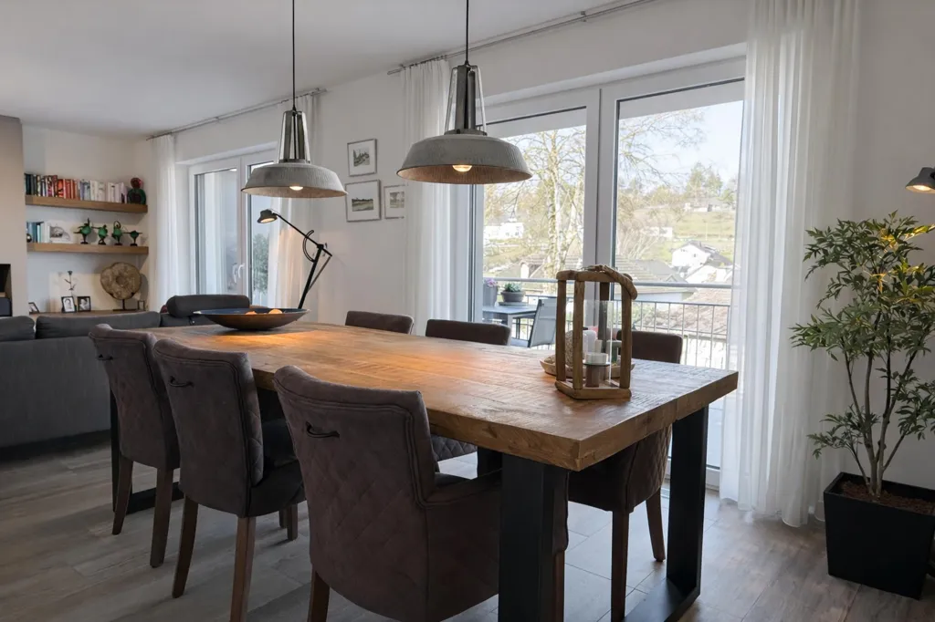 Salle à manger - Appartement avec Terrasse et Véranda à Eselborn
