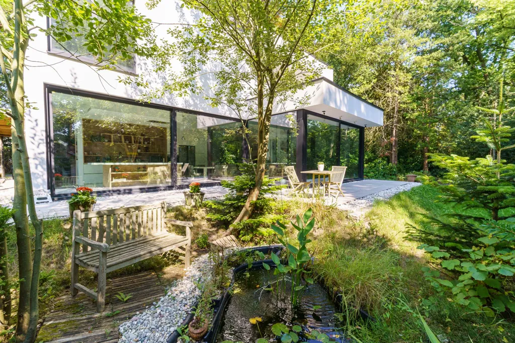 Jardin - Villa architecturale avec jardin et piscine à Schoten
