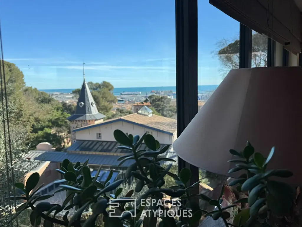 Balcon - Maison de Caractère avec Vue Port à Montpellier