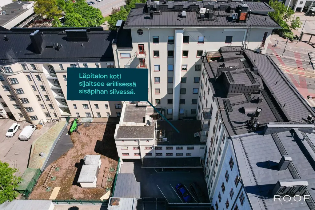 Õhuvaade - Architect-Designed Loft with Sauna in Töölö