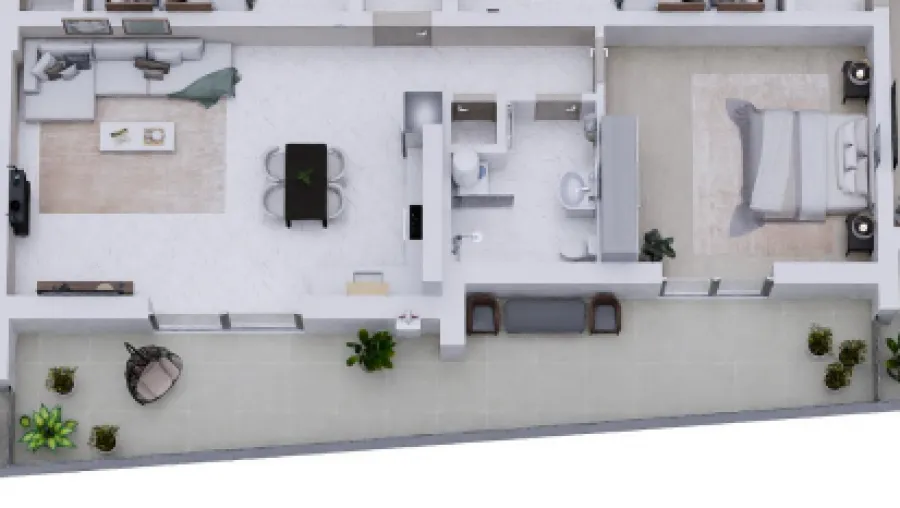 Plan - Apartment with Park View in Palaió Menidi Centre