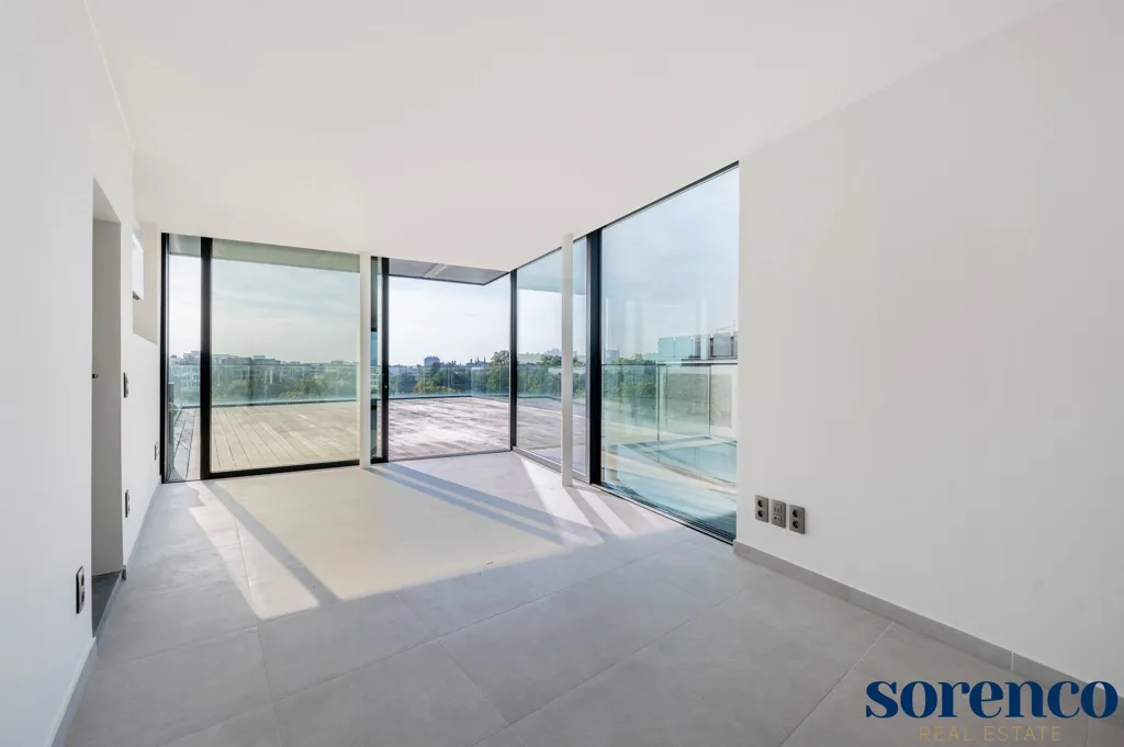 Séjour - Penthouse avec Terrasse Panoramique à Anvers