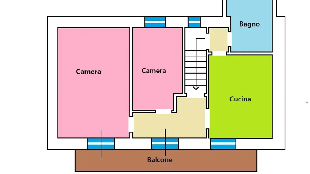 Plan - Apartment with Balcony in Historic Roccagorga
