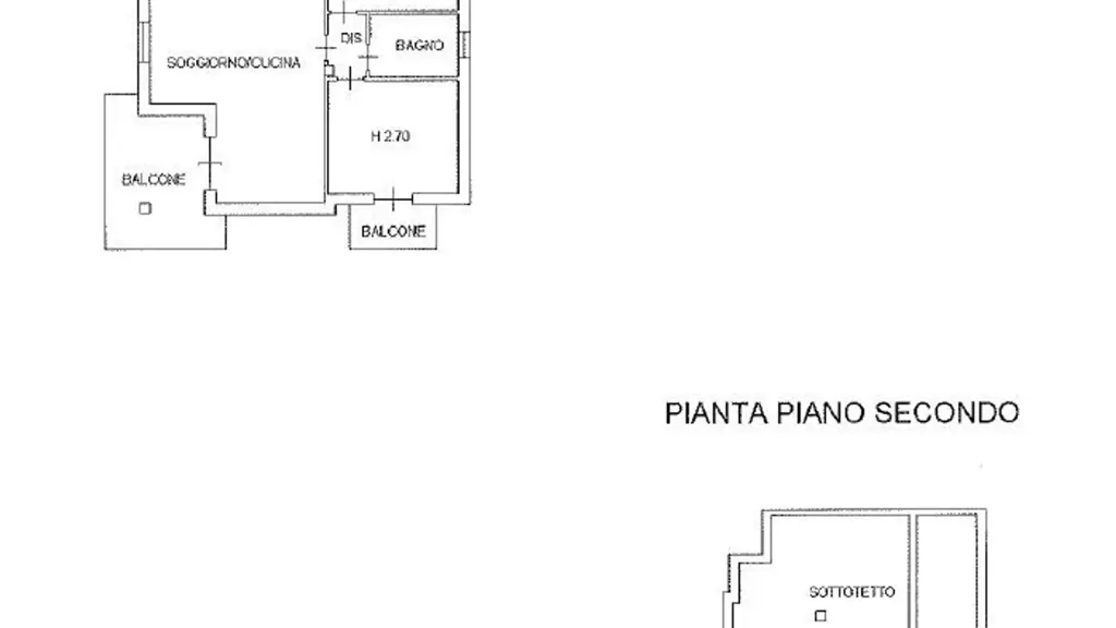 Plan - Trilocale with Terrace in Adro
