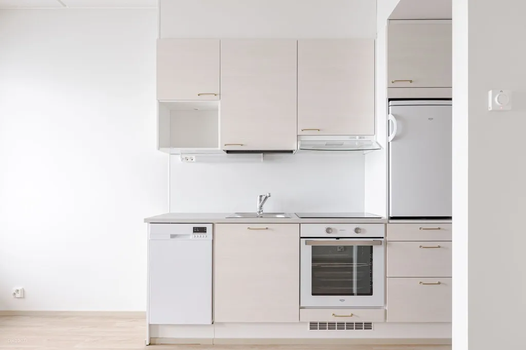 Kitchen - Bright Penthouse with Balcony in Hämeenlinna