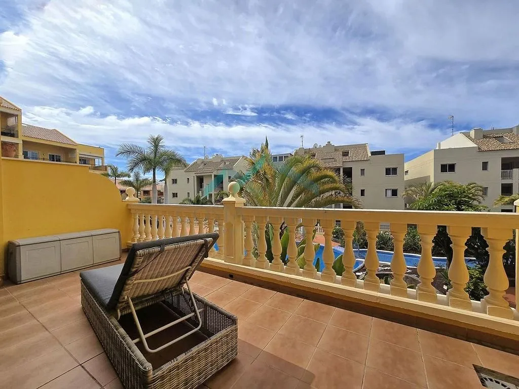 Balcony - 1-Bedroom Apartment with Pool in Palm Mar