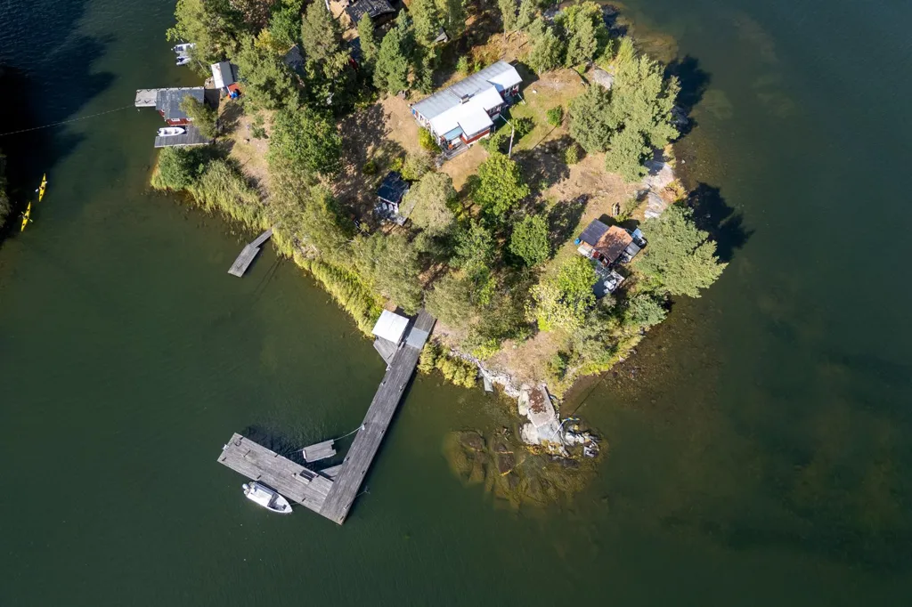 Õhuvaade - Island Property with Boat Access in Vaxholm