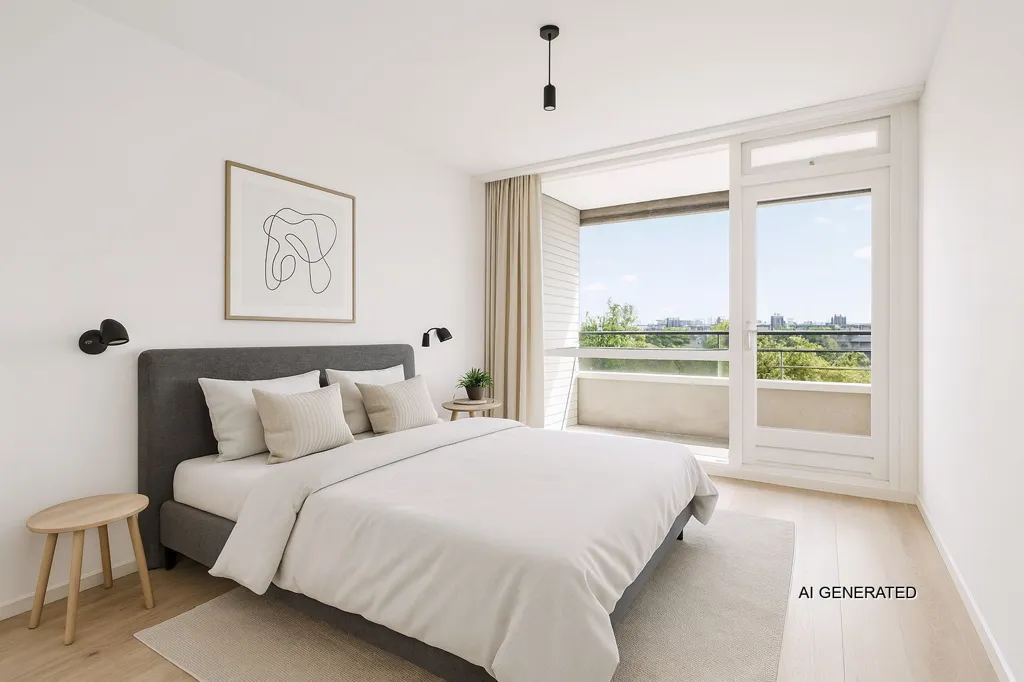 Chambres - 4-Bedroom Apartment with Balcony in Overvecht