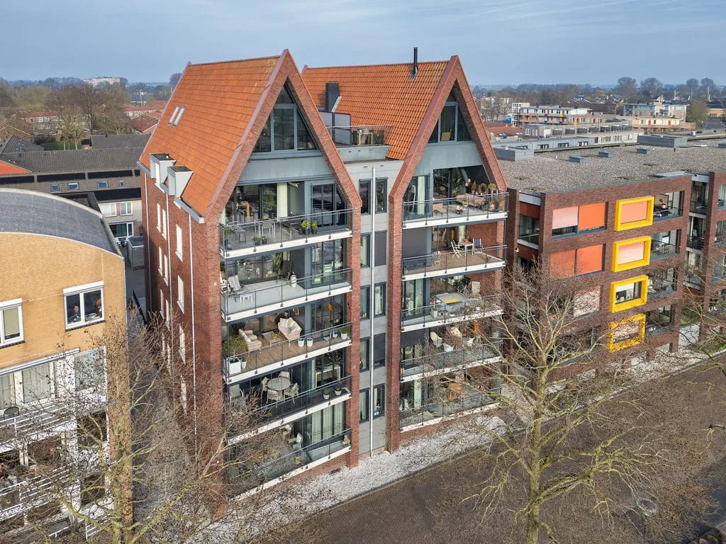 Vue aérienne - Modern Apartment with Balcony in Sneek