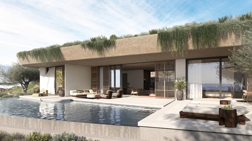 Piscine - Hilltop Flat with Sea Views in Elounda